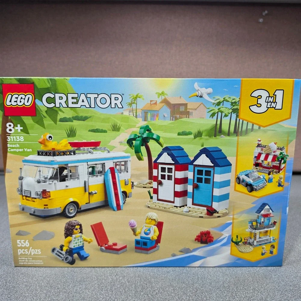 LEGO Creator Beach Camper Van 31138 Yellow New 3-in-1 Building Set
